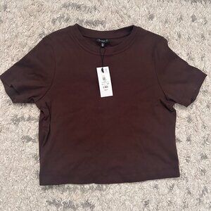 NWT Dynamite brown short sleeve top